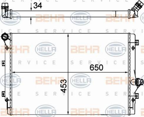 HELLA 8MK 376 774-045 - Radiator, racire motor aaoparts.ro