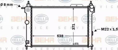 HELLA 8MK 376 771-061 - Radiator, racire motor aaoparts.ro