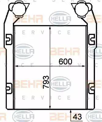 HELLA 8ML 376 792-031 - Intercooler, compresor aaoparts.ro