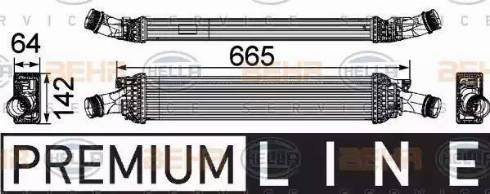 HELLA 8ML 376 746-191 - Intercooler, compresor aaoparts.ro