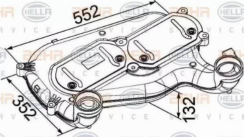 HELLA 8ML 376 756-001 - Intercooler, compresor aaoparts.ro