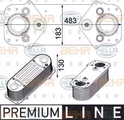 HELLA 8ML 376 750-521 - Intercooler, compresor aaoparts.ro