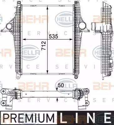 HELLA 8ML 376 733-401 - Intercooler, compresor aaoparts.ro