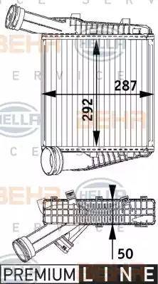 HELLA 8ML 376 729-571 - Intercooler, compresor aaoparts.ro