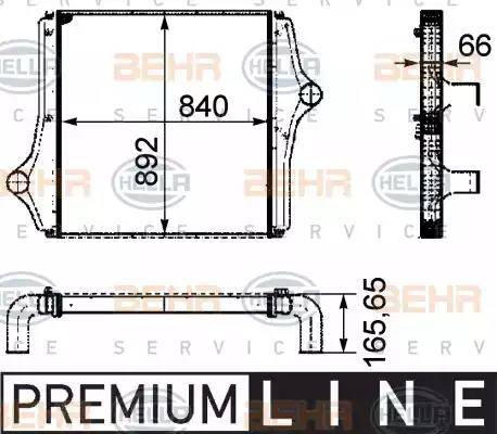 HELLA 8ML 376 724-431 - Intercooler, compresor aaoparts.ro