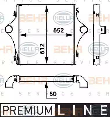 HELLA 8ML 376 724-201 - Intercooler, compresor aaoparts.ro