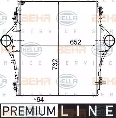 HELLA 8ML 376 723-751 - Intercooler, compresor aaoparts.ro
