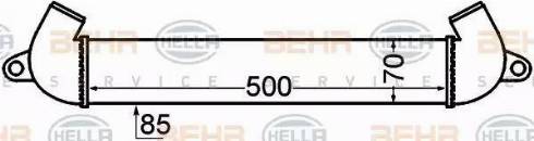 HELLA 8ML 376 776-291 - Intercooler, compresor aaoparts.ro