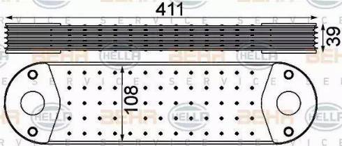 HELLA 8MO 376 906-431 - Radiator ulei, ulei motor aaoparts.ro