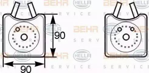 HELLA 8MO 376 778-001 - Radiator ulei, ulei motor aaoparts.ro