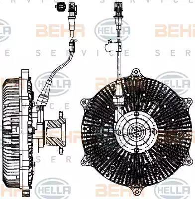 HELLA 8MV 376 907-121 - Cupla, ventilator radiator aaoparts.ro