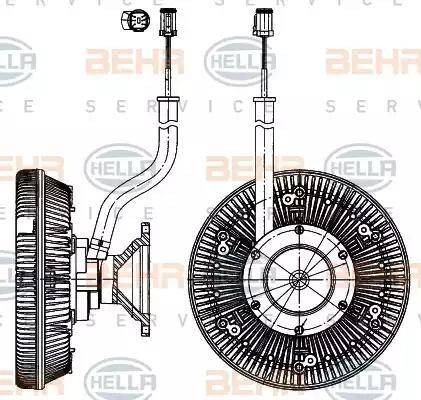 HELLA 8MV 376 907-171 - Cupla, ventilator radiator aaoparts.ro