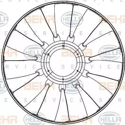 HELLA 8MV 376 907-241 - Paleta ventilator, racire motor aaoparts.ro