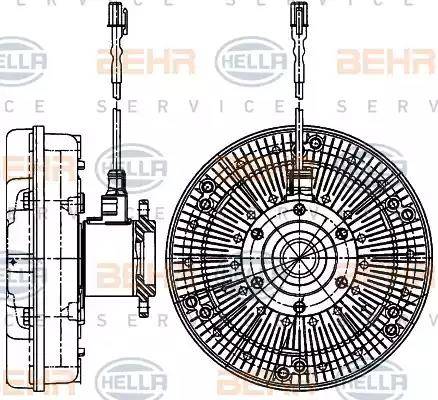 HELLA 8MV 376 907-251 - Cupla, ventilator radiator aaoparts.ro