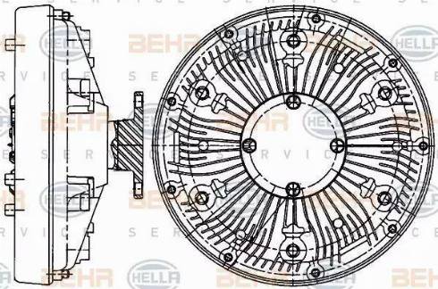 HELLA 8MV 376 907-231 - Cupla, ventilator radiator aaoparts.ro