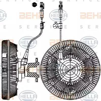 HELLA 8MV 376 907-221 - Cupla, ventilator radiator aaoparts.ro