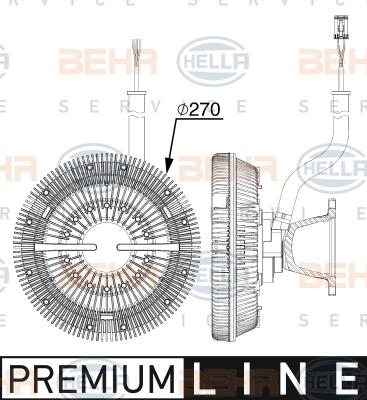 HELLA 8MV 376 912-191 - Cupla, ventilator radiator aaoparts.ro
