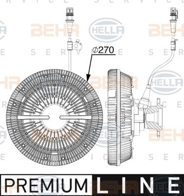 HELLA 8MV 376 912-181 - Cupla, ventilator radiator aaoparts.ro
