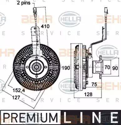 HELLA 8MV 376 758-481 - Cupla, ventilator radiator aaoparts.ro