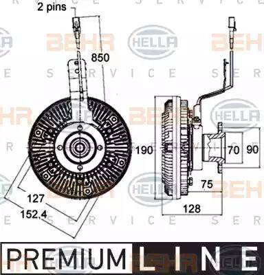 HELLA 8MV 376 758-471 - Cupla, ventilator radiator aaoparts.ro