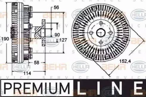 HELLA 8MV 376 758-551 - Cupla, ventilator radiator aaoparts.ro
