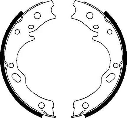 HELLA PAGID 8DA 355 050-941 - Set saboti frana, frana de mana aaoparts.ro