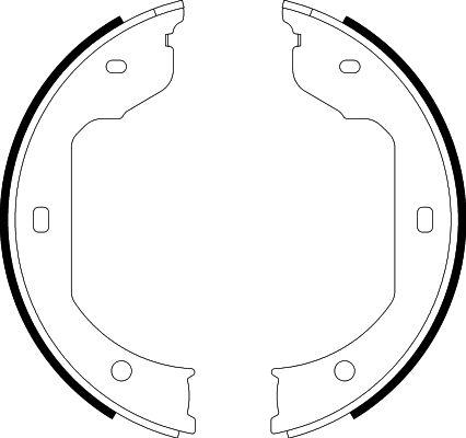 HELLA PAGID 8DA 355 050-471 - Set saboti frana, frana de mana aaoparts.ro
