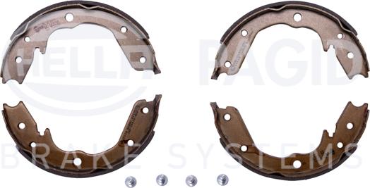 HELLA PAGID 8DA 355 050-511 - Set saboti frana, frana de mana aaoparts.ro