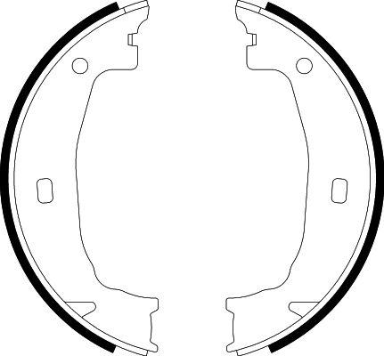 HELLA PAGID 8DA 355 050-391 - Set saboti frana, frana de mana aaoparts.ro