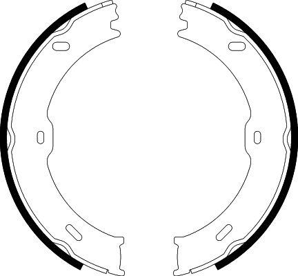 HELLA PAGID 8DA 355 050-761 - Set saboti frana, frana de mana aaoparts.ro