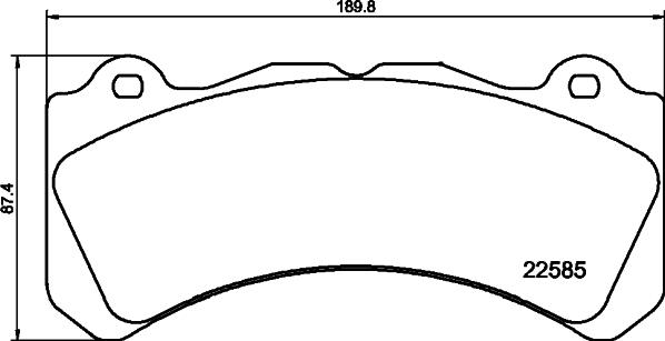 HELLA PAGID 8DB355040211 - Set placute frana,frana disc aaoparts.ro