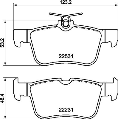 HELLA PAGID 8DB 355 041-071 - Set placute frana,frana disc aaoparts.ro