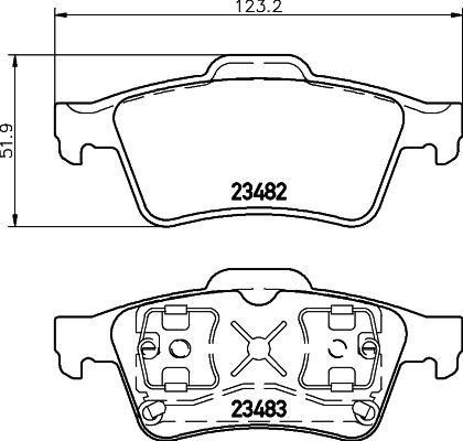 HELLA PAGID 8DB 355 029-601 - Set placute frana,frana disc aaoparts.ro