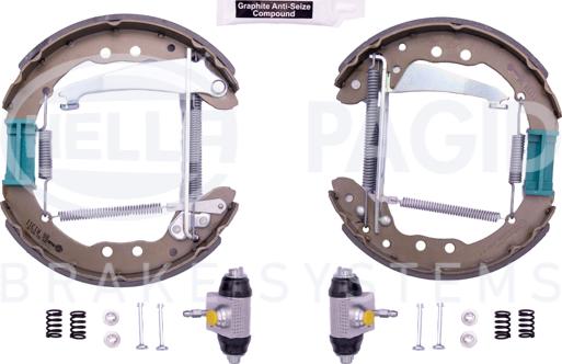 HELLA PAGID 8DB 355 005-201 - Set saboti frana aaoparts.ro