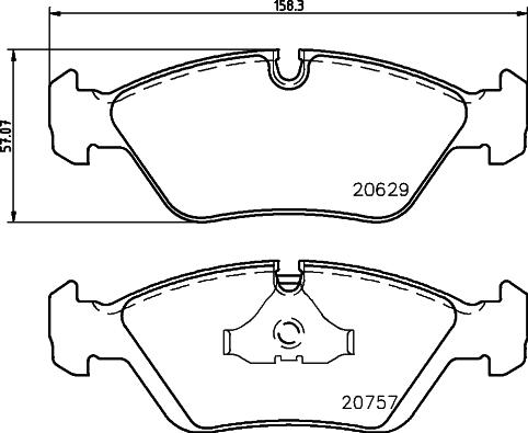 HELLA PAGID 8DB 355 006-511 - Set placute frana,frana disc aaoparts.ro