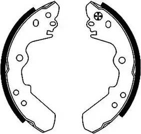 HELLA PAGID 8DB 355 001-171 - Set saboti frana aaoparts.ro
