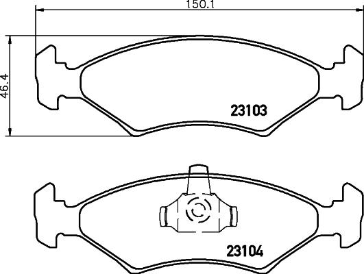 HELLA PAGID 8DB 355 008-331 - Set placute frana,frana disc aaoparts.ro