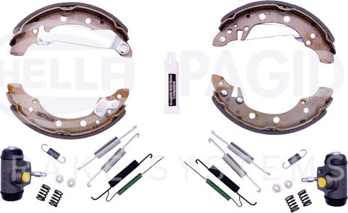 HELLA PAGID 8DB 355 003-571 - Set saboti frana aaoparts.ro