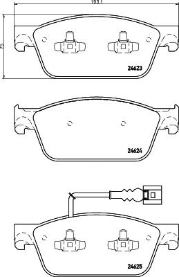 HELLA PAGID 8DB 355 014-981 - Set placute frana,frana disc aaoparts.ro