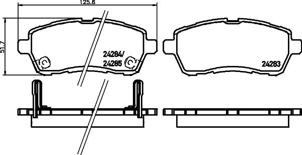 HELLA PAGID 8DB 355 014-001 - Set placute frana,frana disc aaoparts.ro