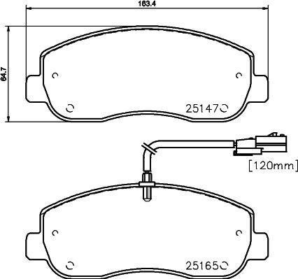 HELLA PAGID 8DB 355 015-291 - Set placute frana,frana disc aaoparts.ro