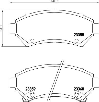 HELLA PAGID 8DB 355 016-951 - Set placute frana,frana disc aaoparts.ro