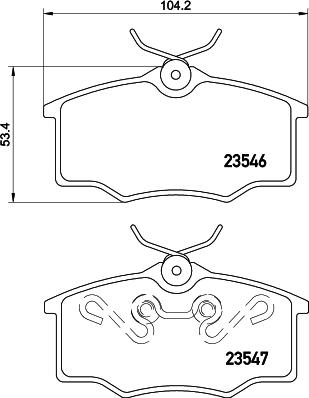 HELLA PAGID 8DB 355 010-371 - Set placute frana,frana disc aaoparts.ro