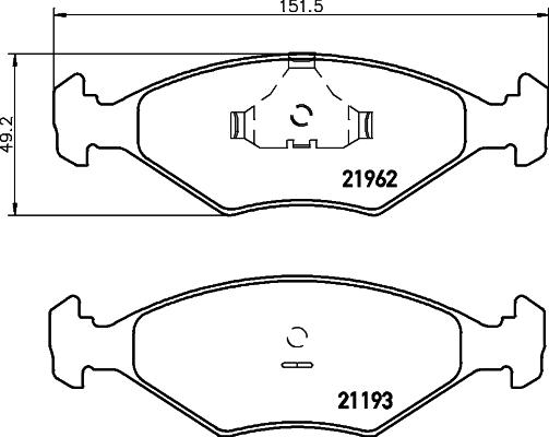 HELLA PAGID 8DB 355 011-031 - Set placute frana,frana disc aaoparts.ro