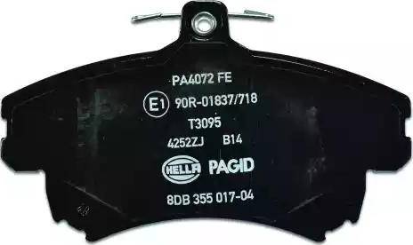 HELLA PAGID 8DB 355 017-041 - Set placute frana,frana disc aaoparts.ro
