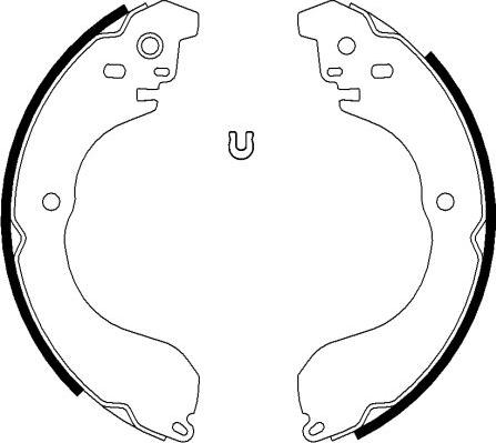 HELLA PAGID 8DB 355 038-241 - Set saboti frana aaoparts.ro