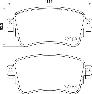 HELLA PAGID 8DB 355 037-681 - Set placute frana,frana disc aaoparts.ro