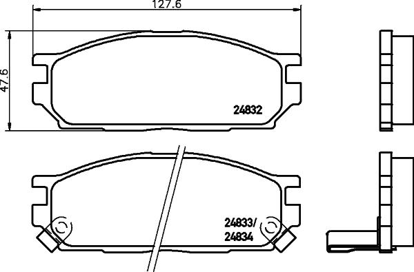 HELLA PAGID 8DB 355 024-461 - Set placute frana,frana disc aaoparts.ro