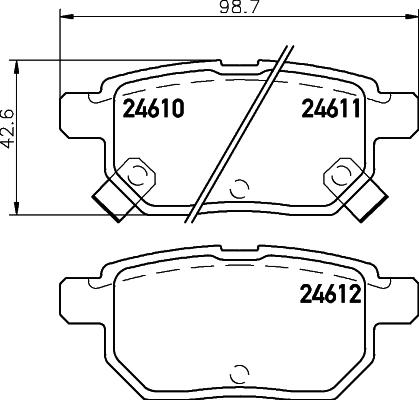 Scion NS254 - Set placute frana,frana disc aaoparts.ro