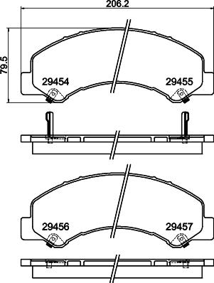 HELLA PAGID 8DB 355 025-801 - Set placute frana,frana disc aaoparts.ro